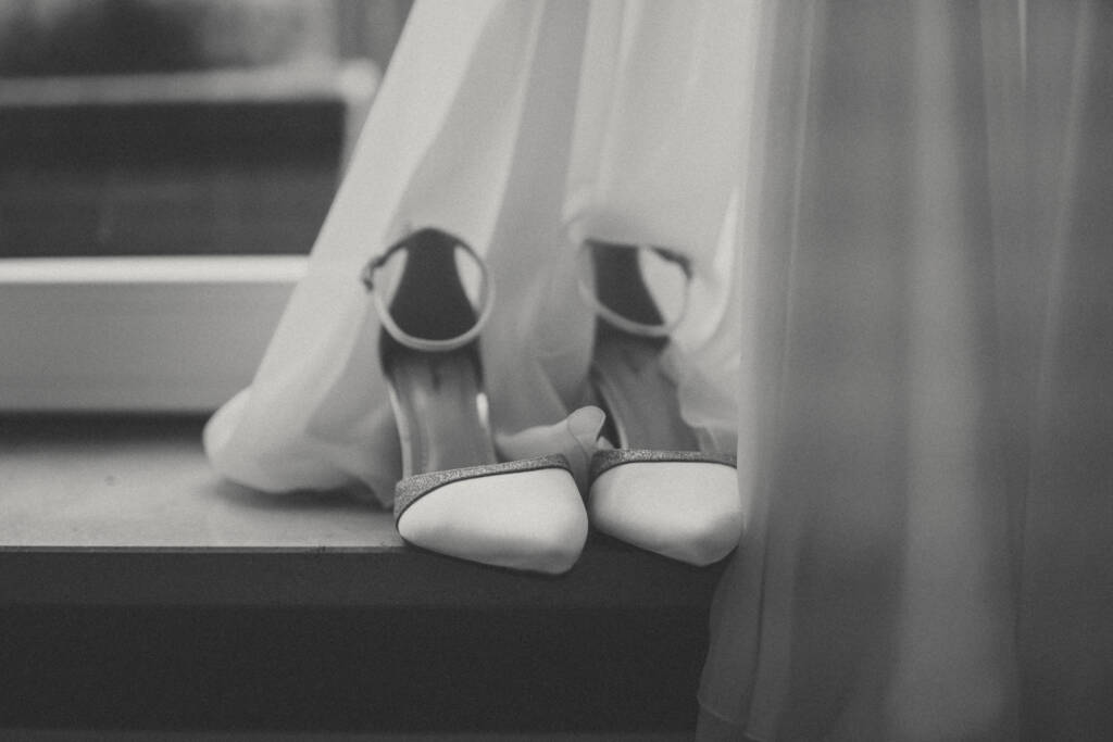 Brautpaar im Sonnenuntergang bei der Hochzeit am Averdunkshof in Neukirchen-Vluyn